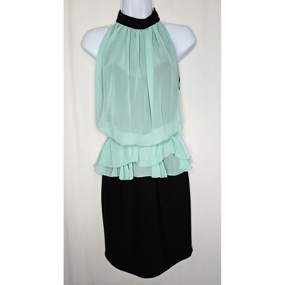 Mystic Women's Black Backless Halter Mini‎ Dress Size Medium - NWOT